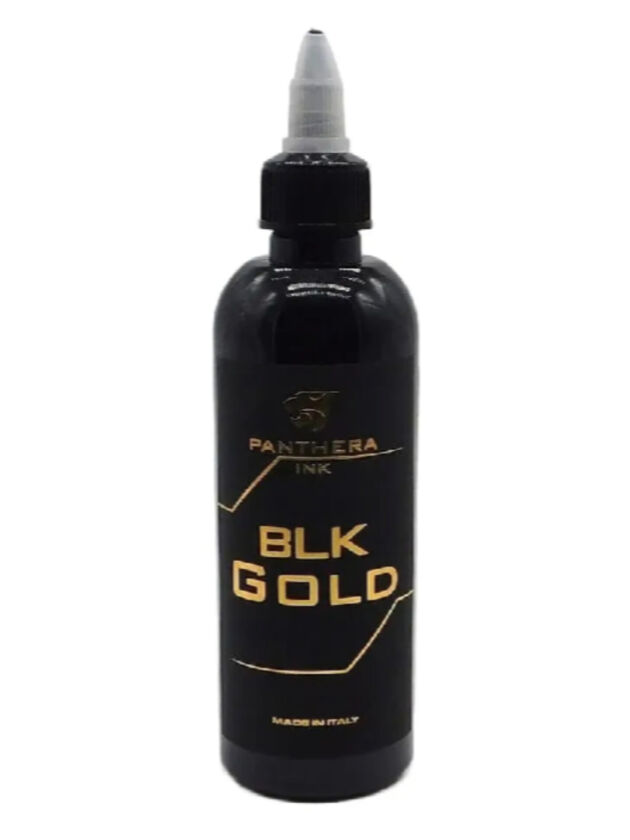 Panthera Black BLK Gold Tattoo Ink 150ml/5fl oz - Professional Tattoo Ink Suitable for All Types of Tattoos. EU Compliant